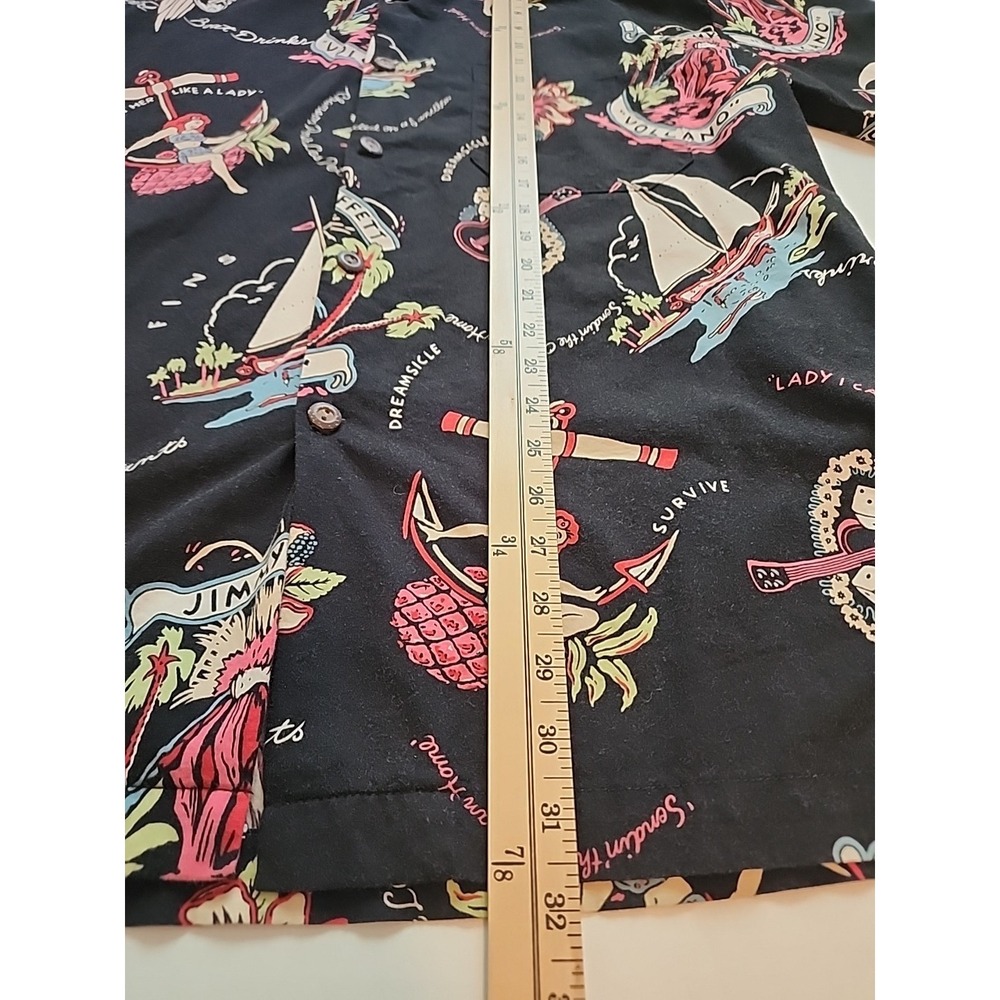 Vintage Koko Island Hawaiian Shirt Mens XL Jimmy Buffett Volcano AOP USA Made - Picture 4 of 15